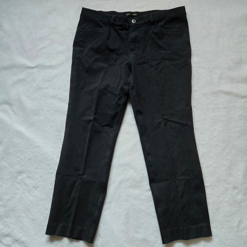 Banana Republic Slim Straight Cropped Pants, True Black, 26" Inseam Women's 14